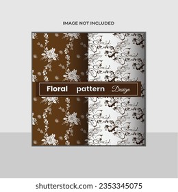 Patrón floral vectorial de dos colores. Diseño de papel pintado, papel envolvente, fondo, tela. Patrón vectorial sin fisuras con flores de escalada decorativas.
