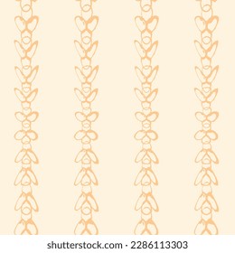Two-color vertical abstract pattern with bees.