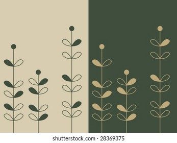 Two-colors flower design