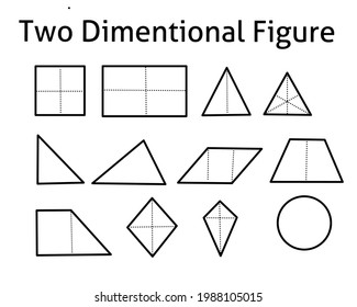 two-dimensional field for learning mathematics, consisting of triangles, circles, trapezoids, squares, etc