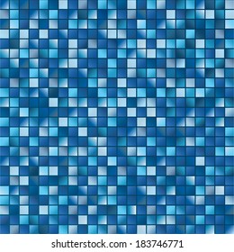 Two-dimensional surface from multitude blue squares in vector