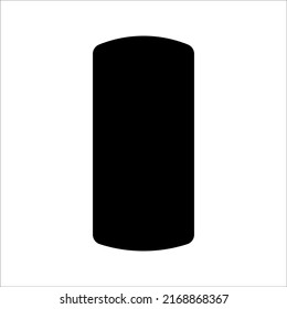 Two-domentional figure 2 icon black and white