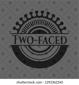 Two-faced dark emblem