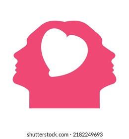 personalidad de dos caras. concepto de trastorno de humor. persona con salud mental y problemas mentales. Imaginación. Banner web. Copiar espacio. día mundial de la salud mental.