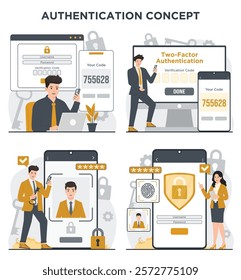 two-factor authentication with OTP, Face ID, PIN, fingerprint, and biometric security for enhanced data protection