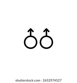 Um gesto de passar dois dedos para cima com dois círculos empilhados e linhas que se estendem até pontas de seta.
