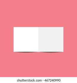 Two-fold brochure leaflet vector illustration
