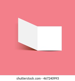 Two-fold brochure leaflet vector illustration