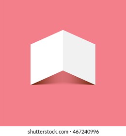 Two-fold brochure leaflet vector illustration