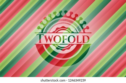 Twofold christmas badge.