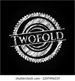 Twofold written with chalkboard texture