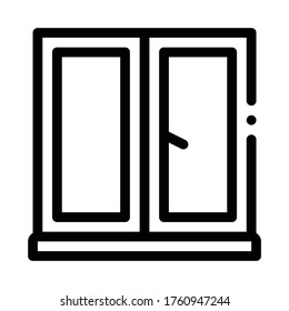 two-half window icon vector. two-half window sign. isolated contour symbol illustration