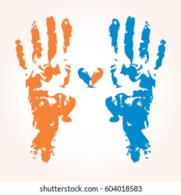 Two-hand prints
