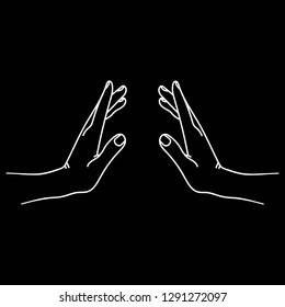 two-hand touch figure