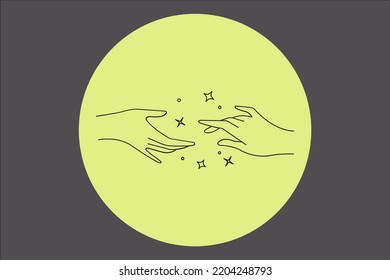 A Two-handed Line Art Design