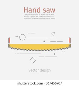 Two-handed saw for sawing logs