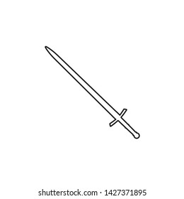 two-handed sword icon. vector illustration