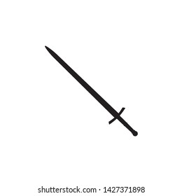 two-handed sword icon. vector illustration