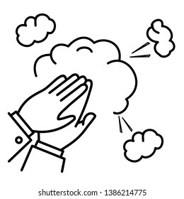 Twohands applaud in comic style