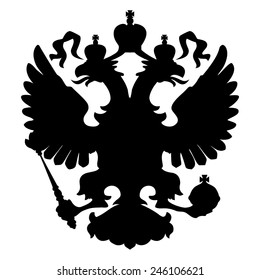 two-headed eagle. royal symbol. vector illustration