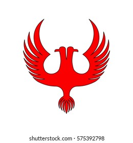 Two-headed red eagle
