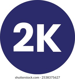 The two-k logo displayed prominently within a white circular background.