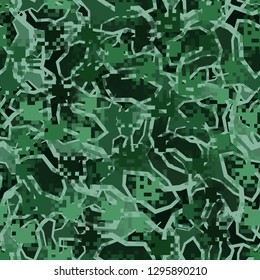 Two-layer seamless camouflage. Easy to edit.The front layer is pixel. 
Angular marble background. Easy to edit.