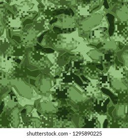 Two-layer seamless camouflage. Easy to edit.The front layer is pixel. 
Angular marble background. Easy to edit.