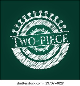 Two-piece written with chalkboard texture