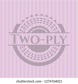 Two-ply vintage pink emblem