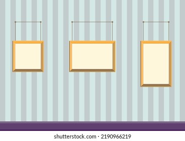 Two-point hanging square and rectangular picture frame design. Maths, geometry, physics, question, science.