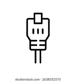 Twoprong power adapter illustration with three dots icon illustration element