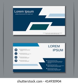 Two-sided modern business visiting card, badge, poster, sticker, flyer, coupon, voucher, label vector template