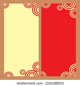 Two-sided Rounded Red Background Simple Design vector illustration