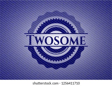 Twosome with denim texture