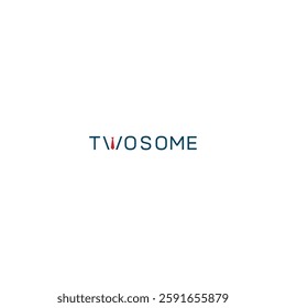 Twosome Logo Tie Logo Vector - T Tie Logo