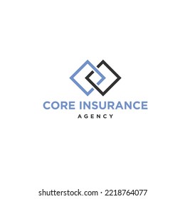 a two-square-shaped technology logo illustration