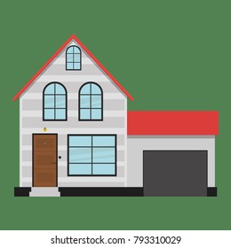 Two-storey house with garage