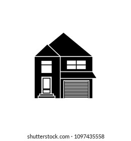 two-storey house with a garage icon. Element of travel icon for mobile concept and web apps. Thin line two-storey house with a garage icon can be used for web and mobile