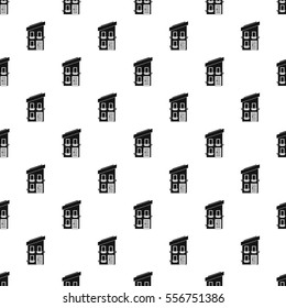 Two-storey house pattern. Simple illustration of two-storey house vector pattern for web design