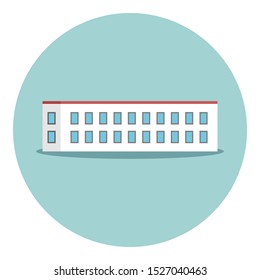 Two-story building icon. Vector illustration.