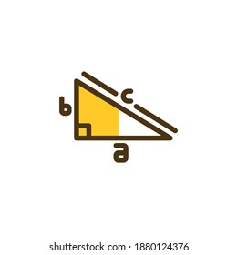 Two-Tone color, icon Pythagoras, icon education can be used for mobile app, website, infographic, with eps file editable, etc