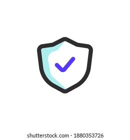 Two-tone color Icon Safety, the icon can be used for application icon, web icon, info-graphic, eps file can editable