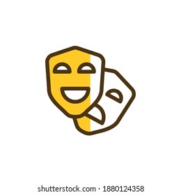 Two-Tone color, icon theater, icon education can be used for mobile app, website, infographic, with eps, file editable, etc