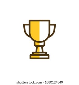 Two-Tone color, icon trophy, education icon can be used for mobile app, website, infographic, with eps file editable, etc