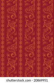 Two-tone modular indian fabric texture. Repeatable, you can create larger pattern alongside the modules.