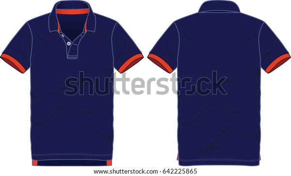 Twotone Polo Shirt Design Vector Navyorange Stock Vector (Royalty Free ...