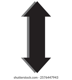 Two-way, arrow, go, up, down icon. Design template vector.