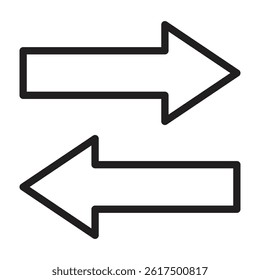 TwoWay Arrow Vector Line Icon Design