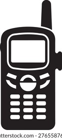 Twoway radio device with antenna and keypad for communication purposes
